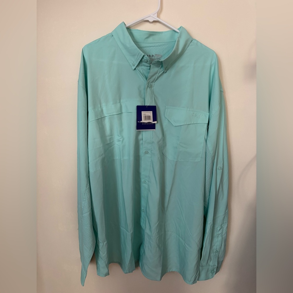 NWT Huk Men's Tide Point Button Down Shirt Size XXL